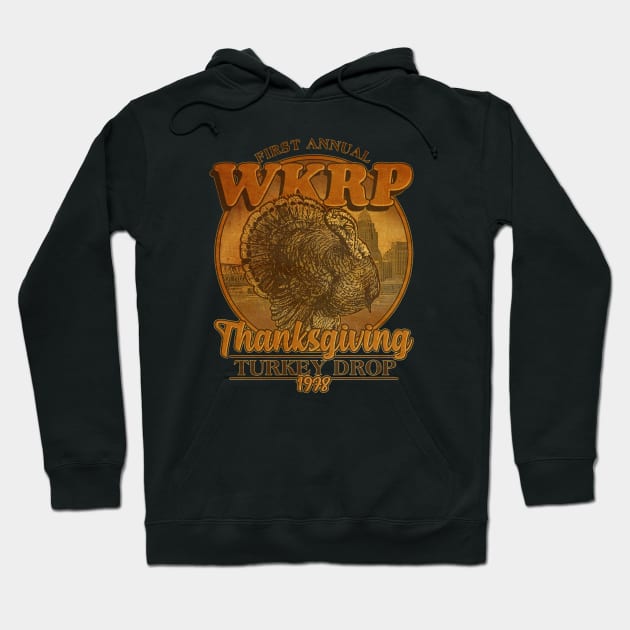 Vintage WKRP Turkey Drop Hoodie by kulinermodern